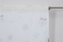 Тюль для детской на ленте MICASA Owly 150х280 см, 1 шт., цвет белый/розовый/ фиолетовый/бежевый