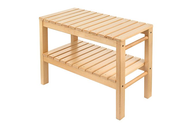 Изображение товара Обувница Nature 54х38х28 см из массива берёзы без дверцы