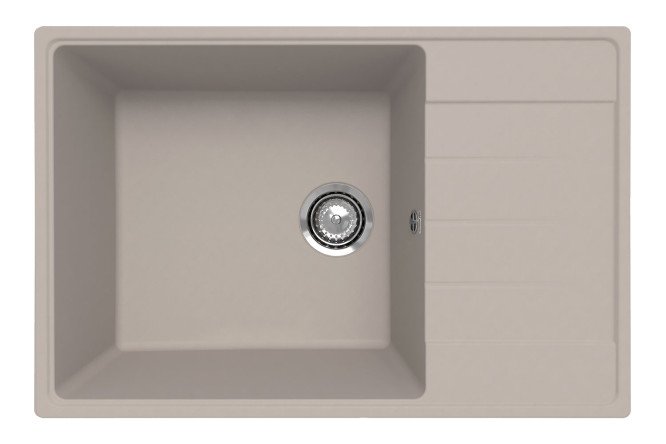 Изображение товара Мойка врезная Prima с крылом 76х50х22 см из кварцевого композита
