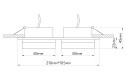 Светильник встраиваемый AMBRELLA LIGHT Techno Spot 1 м², 10.5x4.5x21 см, GX53