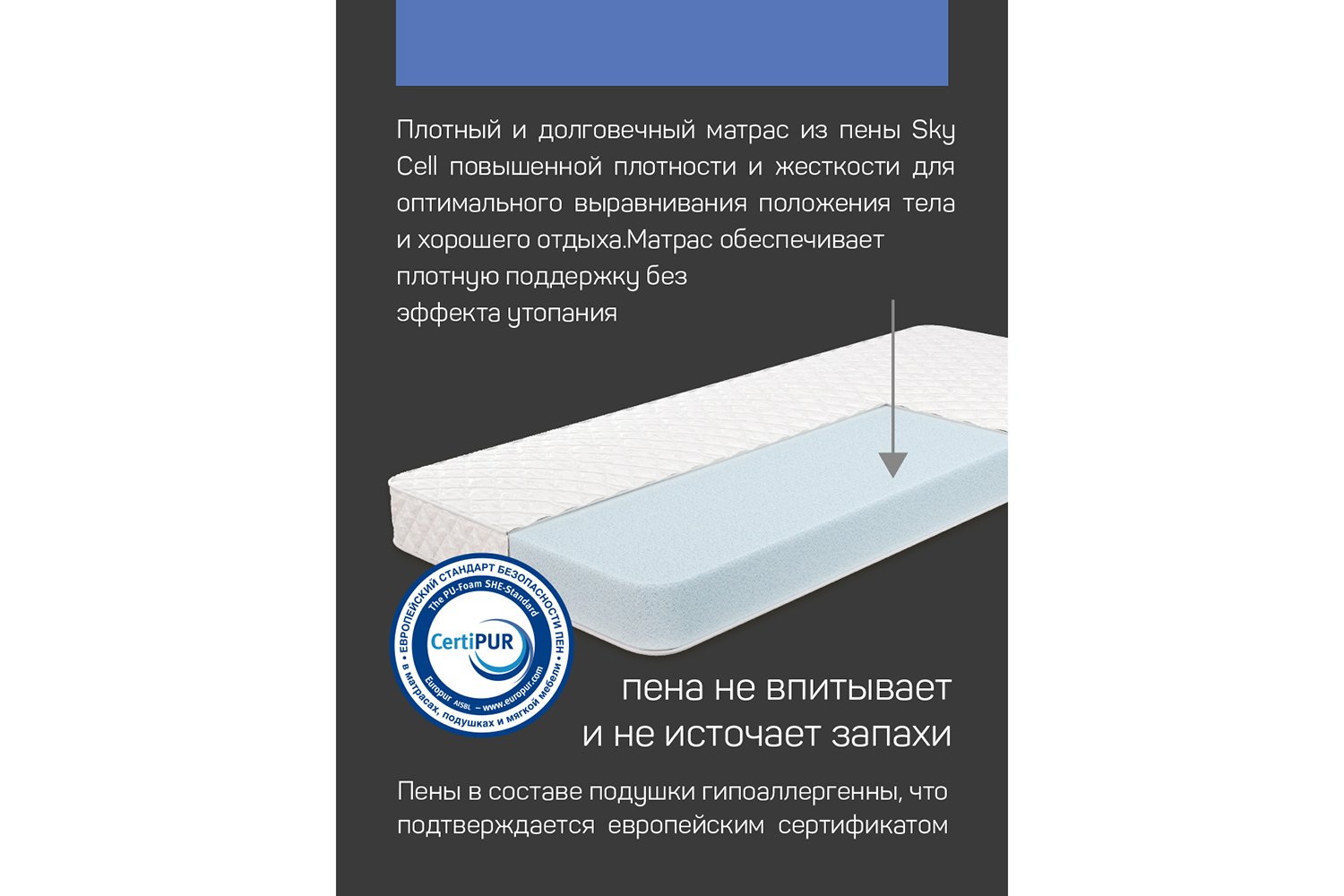 Анатомический матрас с чехлом Base Plus 80х200 см, h=16 IQ Sleep