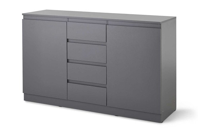 Изображение товара Комод Stern 4 ящика серый графит 140,3х89,5х43,3 см