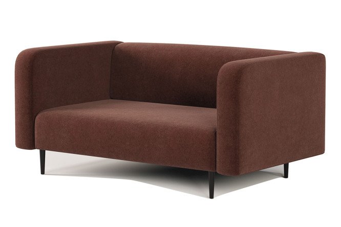 Изображение товара Офисный диван Акцент шоколадный, компактный и прочный для работы и отдыха