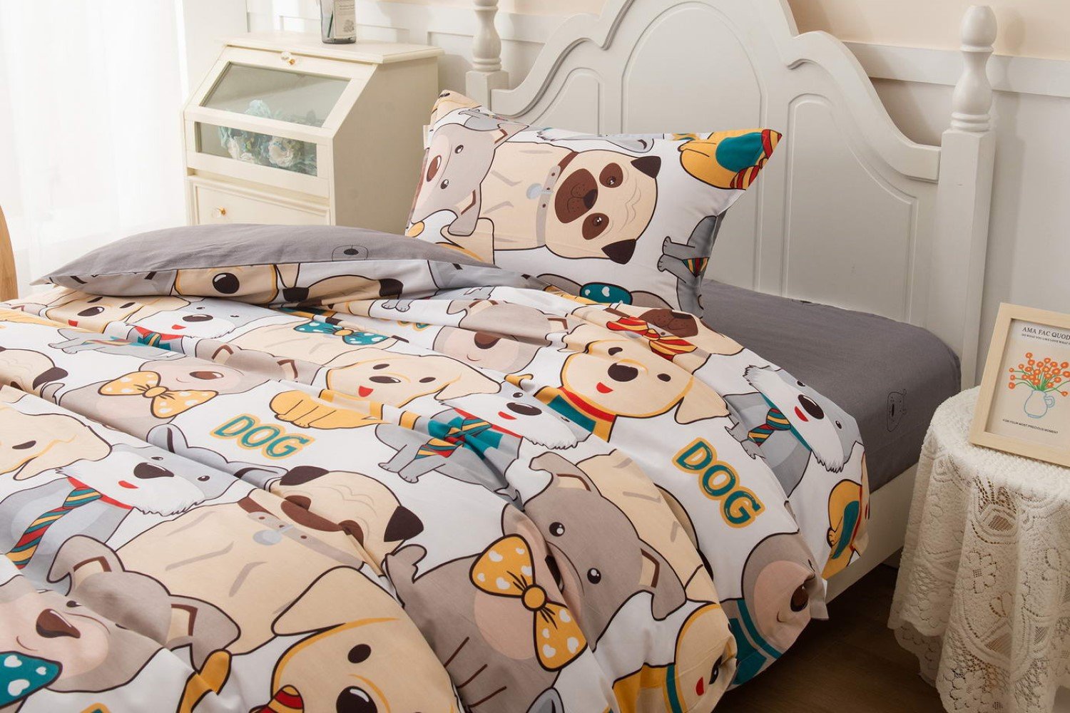 фото Комплект постельного белья детский собачки hoff