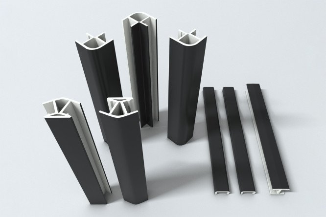 Изображение товара Комплект заглушек 15 см черный с соединителями для сборки труб