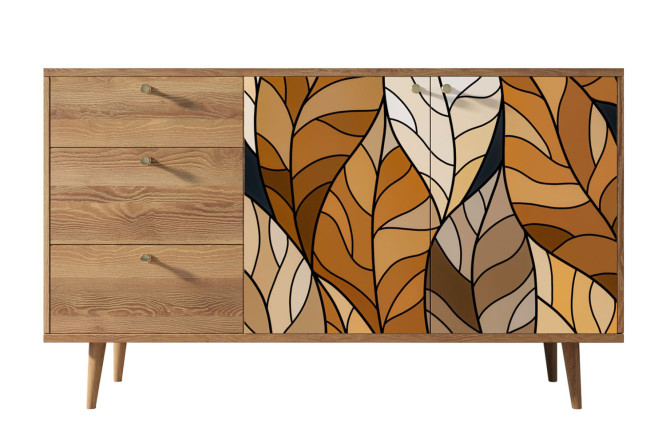 Изображение товара Комод Berber с 2 дверками и ящиками 150х90х45 см коричневый