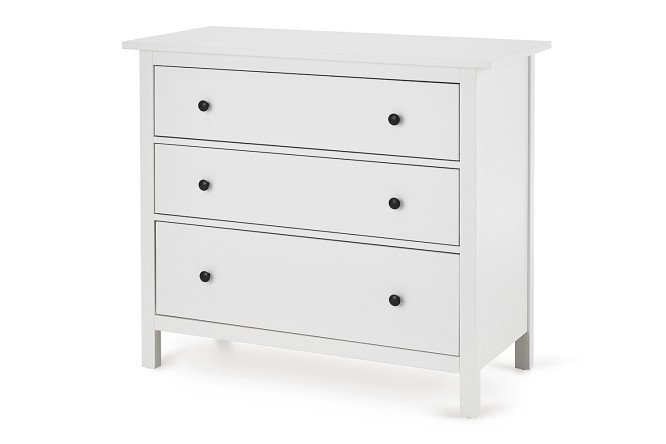 Изображение товара Комод 3 ящика Эванс в светлом цвете для спальни и гостиной