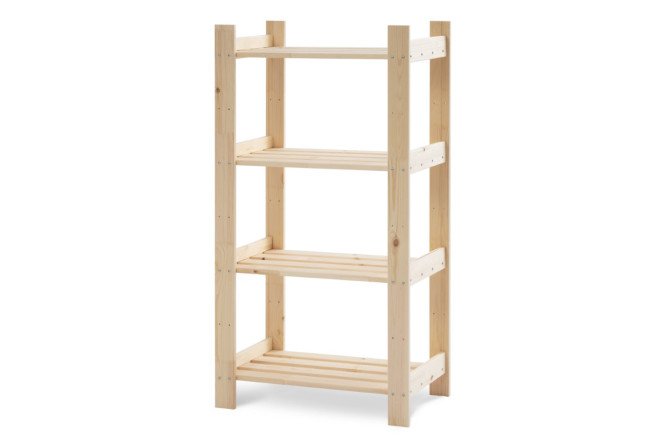 Изображение товара Стеллаж Рытыв из массива сосны 61х114х38,4 см натуральное дерево