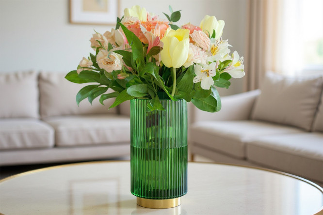 Ваза Mandarin decor Лира 25 см, Стекло