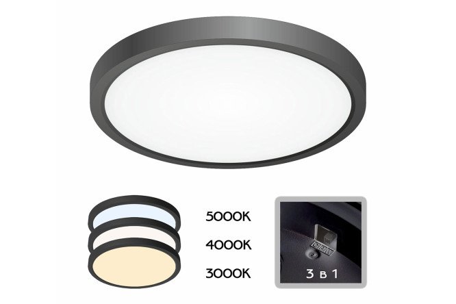 Изображение товара Накладной светильник CITILUX Бейсик LED 7 кв.м, 23 см офисный и домашний свет