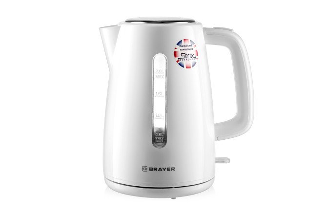 Изображение товара Чайник BRAYER BR1058WH из пластмассы для быстрого кипячения воды