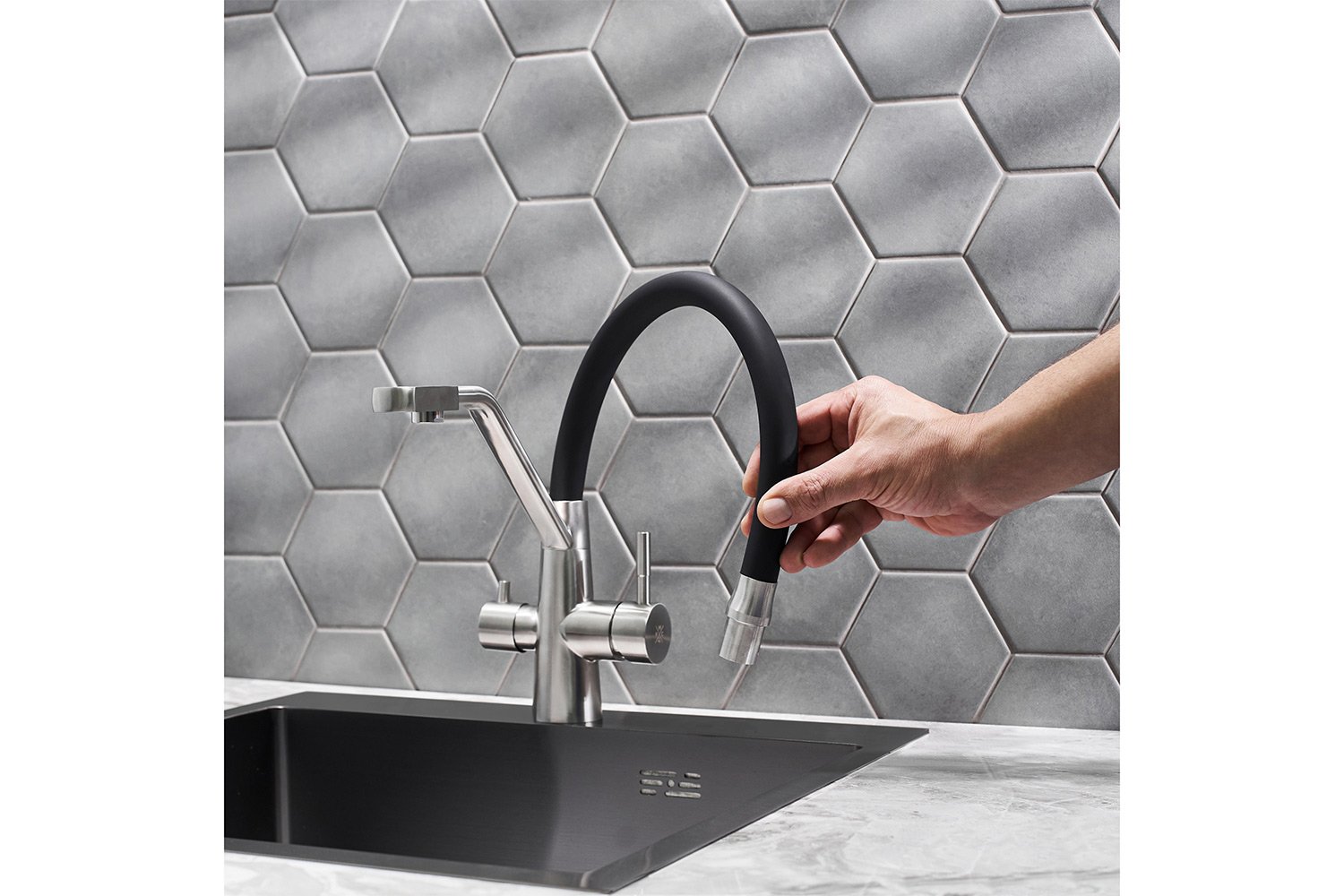 Смеситель для кухни РМС SUS127BL-016F-015