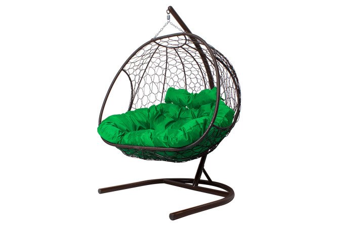 Изображение товара Кресло подвесное Добрыня цвет основания и каркаса коричневый, отделки коричневый