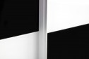Шкаф-купе 2-дверный Comet 180х240 см белый снег, фасады белое и черное стекло