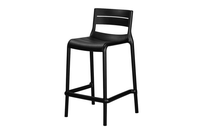 Изображение товара Стул полубарный DOBRIN Nessa 45х89.3х49.5 см, цвет сидушки чёрный, ножек чёрный