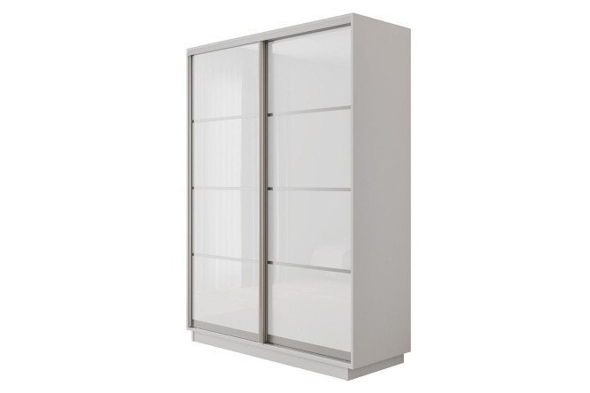 Изображение товара Шкаф-купе 2-дверный Оптима 120x220x60,1 см белый снег стекло