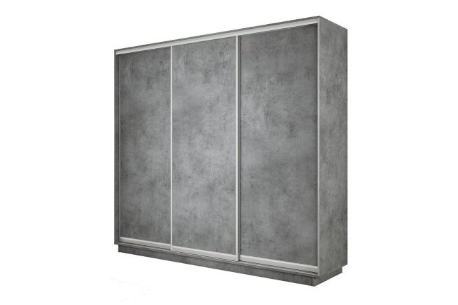 Изображение товара 3-дверный шкаф-купе Slide-2 v.2 180х220х45 см бетон серебро современный дизайн Изображение товара 3-дверный шкаф-купе Slide-2 v.2 180х220х45 см бетон серебро современный дизайн
