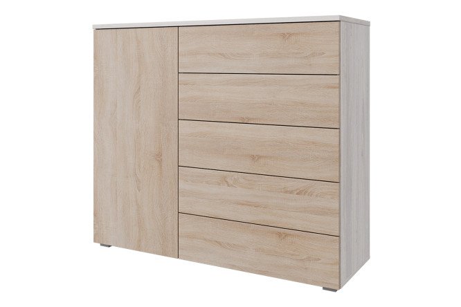 Изображение товара Комод Оскар Лайн 125,4х109,2х44 см, ясень анкор светлый, дуб сонома