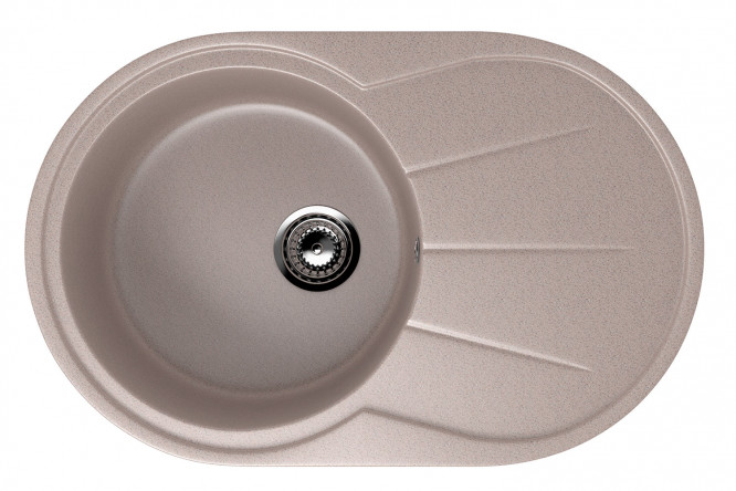 Изображение товара Мойка с крылом ULGRAN U-503 75х48х20 см из искусственного мрамора