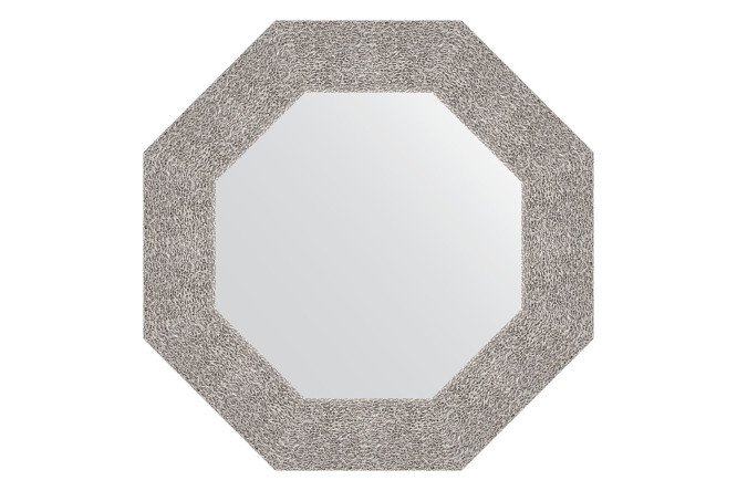 Изображение товара Настенное зеркало в багетной раме EVOFORM Octagon BY 3802 серебряная чеканка 56.6х56.6 см
