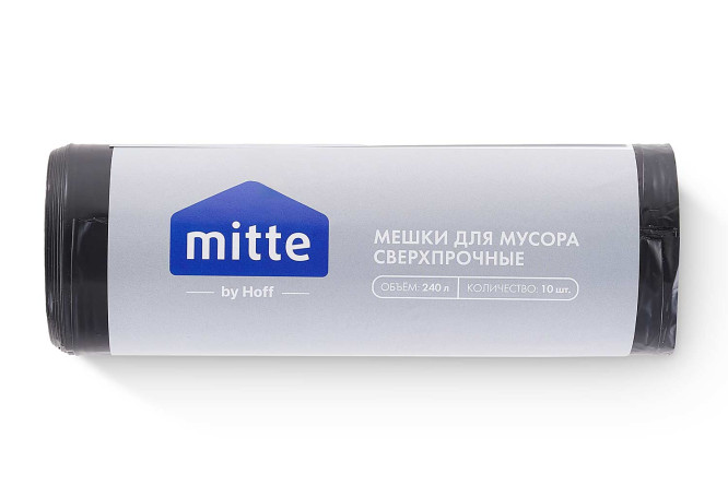 Изображение товара Мешки для мусора MITTE сверхпрочные 240 л, 10 шт.