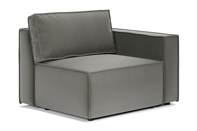 Изображение товара Модульный диван Шарм 25 Модуль-3 серый с правым углом