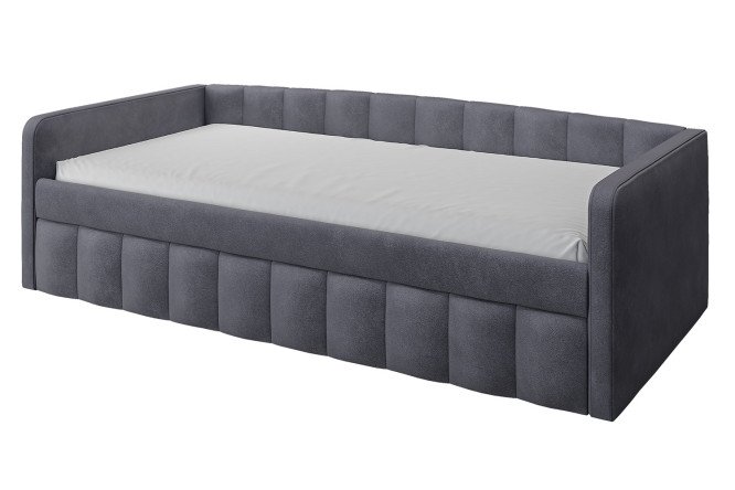 Изображение товара Кровать одинарная Молли Стандарт 90х200 см сине-серая