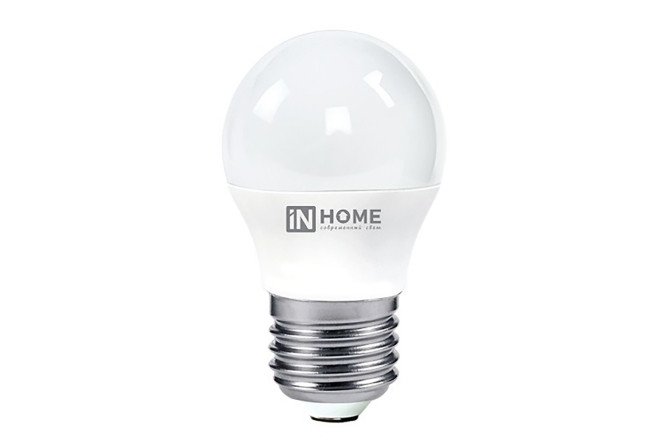 Изображение товара Лампа светодиодная IN HOME Vision care LED E27, 6W, Шар, 3000 К, Тёплый