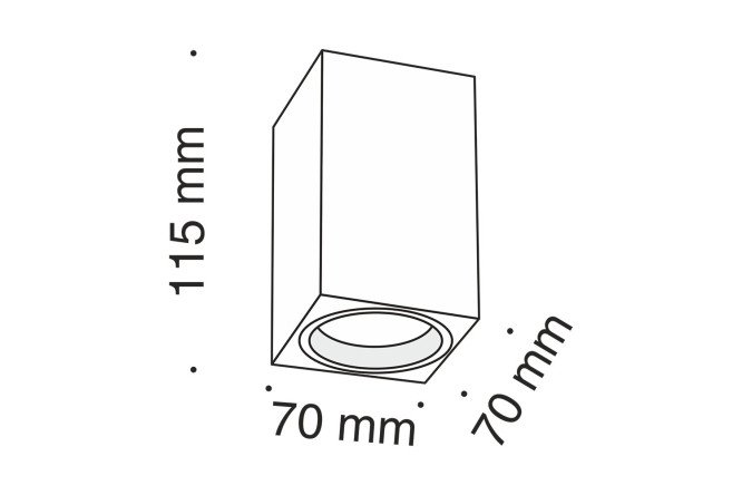 Светильник потолочный MAYTONI Ceiling & Wall Alfa 3 м², 7x11.5x7 см, GU10