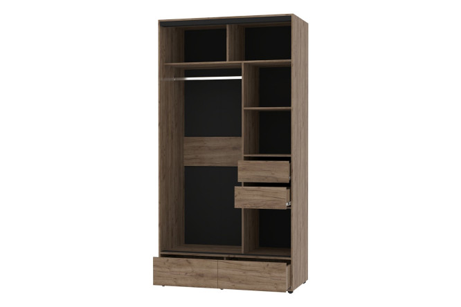 Фото 12 Шкаф-купе 2-дверный Mod 123,2х239х62 см, дуб табачный Craft