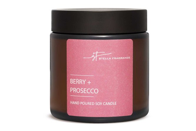 Изображение товара Свеча в банке Berry + Prosecco 6 см натуральный аромат для уюта и декора