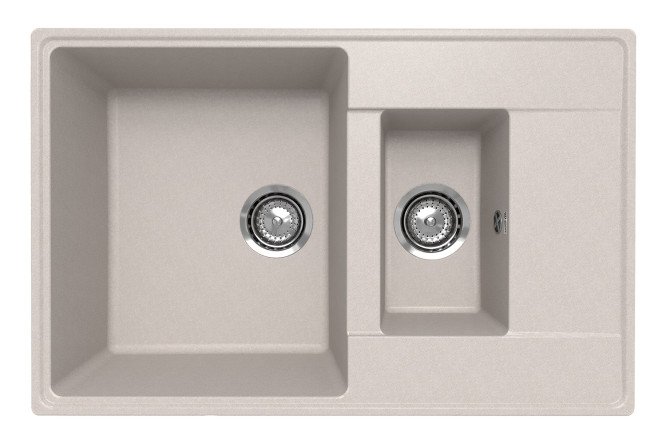 Изображение товара Врезная кухонная мойка Prima с крылом 78х50х20 см кварцевый композит