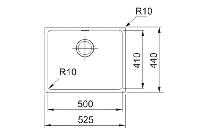 Мойка врезная FRANKE SID 110-50 20х52.5х44 см