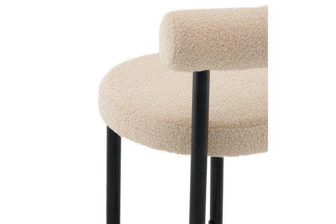 Фото 7 Стул полубарный Stool Group Флорео 54х90х55 см, цвет обивки бежевый, ножек чёрный