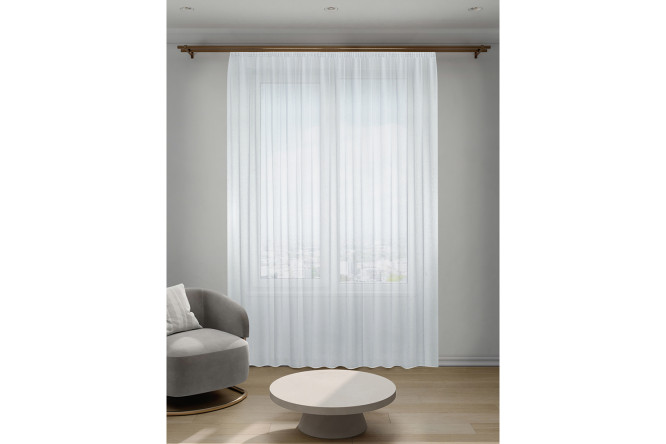 Изображение товара Тюль на ленте Decofest Прима 300х280 см белый для окон