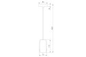 Светильник подвесной EUROSVET Bonaldo 2 кв.м., 8х35х8 см, LED