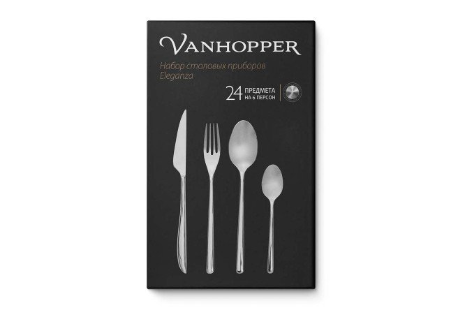 Фото 10 Набор столовых приборов VANHOPPER Eleganza 6 перс., 24 шт.