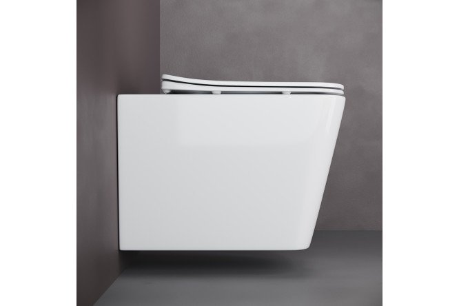 Унитаз подвесной CERAMICANOVA Cubic Rimless CN1806 36х37х53 см