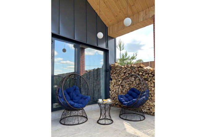 Изображение товара Набор садовой мебели Ореон коричневый и синий надежный и стильный