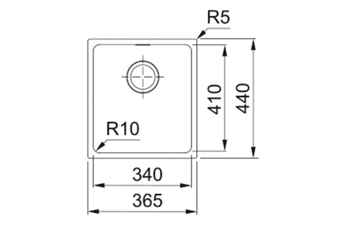 Мойка врезная FRANKE SID 110-34 20х36.5х44 см