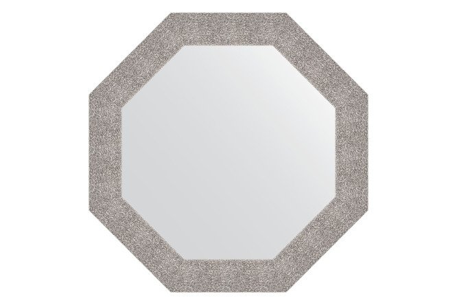 Изображение товара Настенное зеркало в багетной раме EVOFORM Octagon BY 3804 серебряная чеканка 76.6х76.6 см