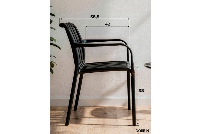 Стул обеденный DOBRIN Walter arm 58.5х80х58.5 см