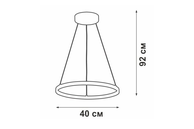 Светильник подвесной VITALUCE V04600-93/1S 8 кв.м., 40х95.5х40 см, LED