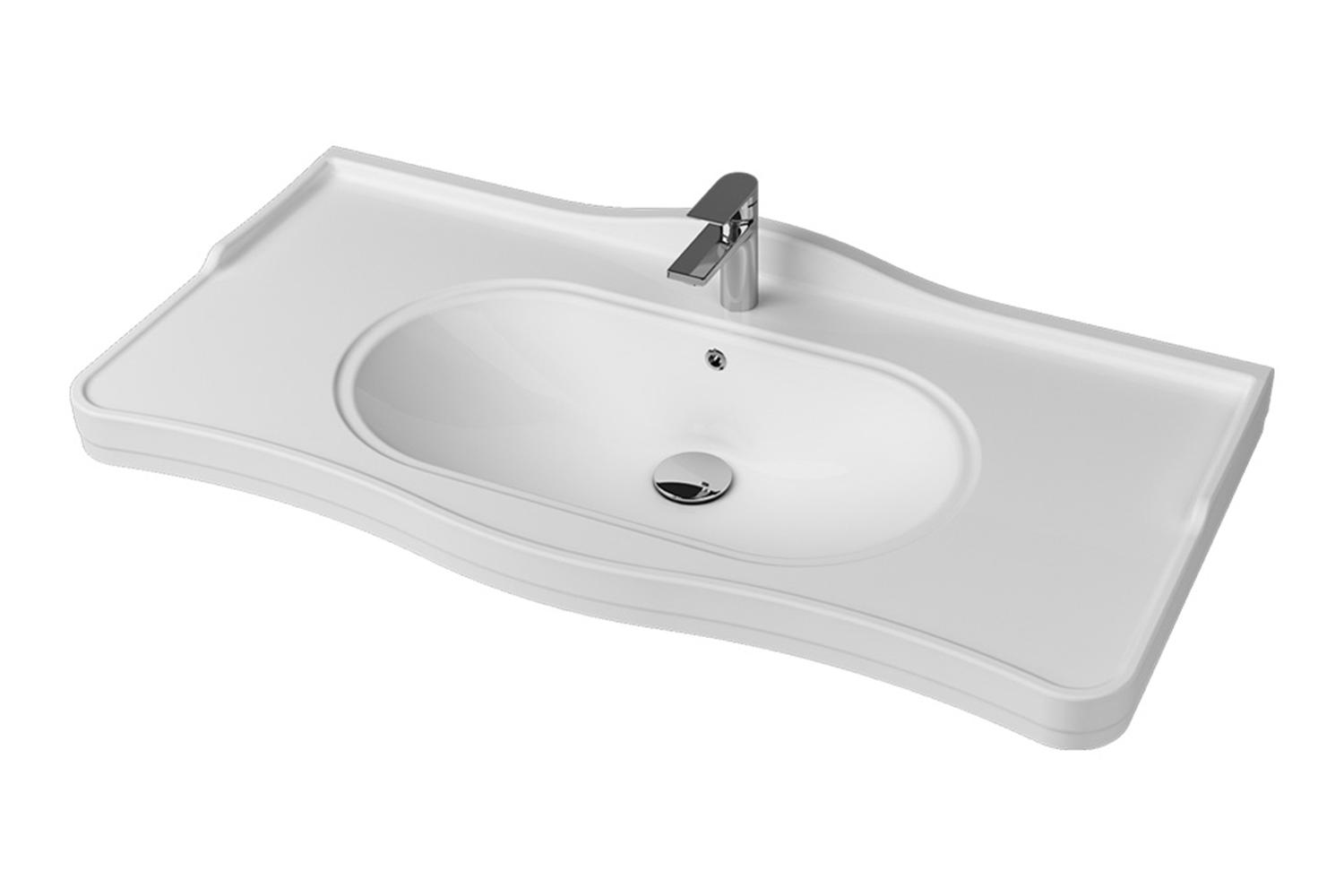 Умывальник встраиваемый сверху QUARTER BATH Crown 105 70CR21107 105х19х51  см - купить по цене 9 299 рублей в интернет-магазине Hoff.ru | 80551737