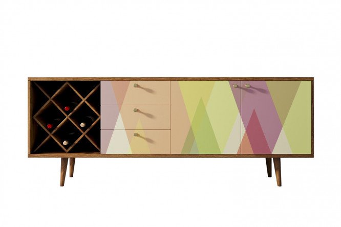 Изображение товара Комод с бутылочницей Berber 180х70х40 см из ЛДСП современный стиль