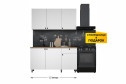 Кухня Ева 150.2х207.6х60 см, цвет каркаса белый шагрень, фасада белый шагрень
