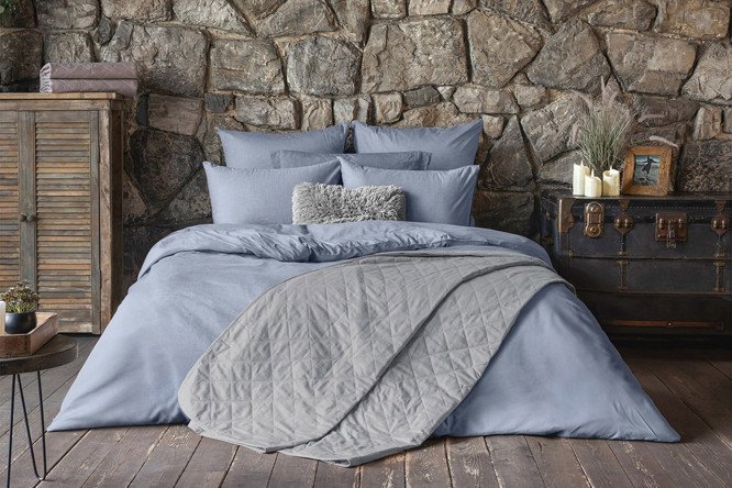 Покрывало Silver Indigo 220х240 см, Хлопок