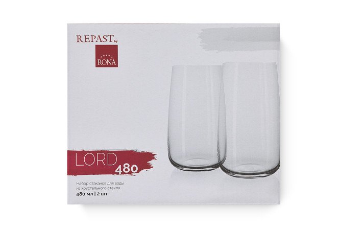 Набор стаканов Lord 480 мл, Хрусталь, 2 шт.