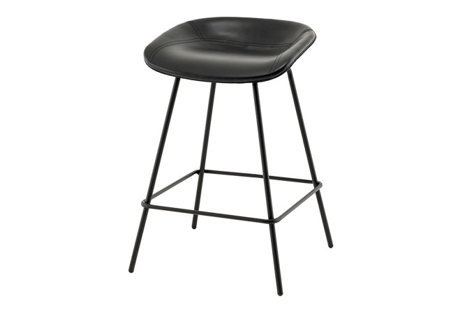 Стул полубарный Stool Group Фуриоса 44х70х44 см, цвет обивки чёрный, ножек чёрный