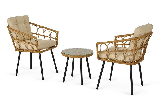 Изображение товара HOFF Kent набор садовой мебели - чёрный и бежевый